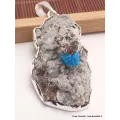 Très gros pendentif Cavansite sur roche-mère - Pendentifs pierres naturelles