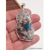 Très gros pendentif Cavansite sur roche-mère Pendentifs pierres naturelles PAC68.3