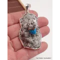 Très gros pendentif Cavansite sur roche-mère - Pendentifs pierres naturelles