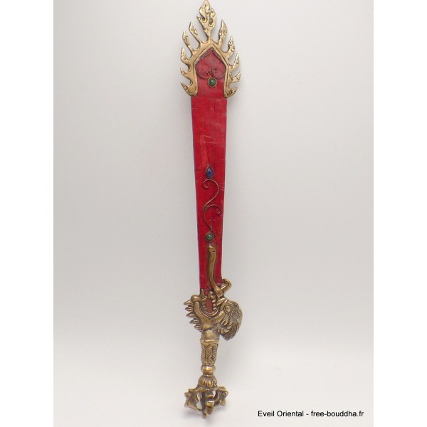 Epée de Manjushri sertie de pierres Objets rituels bouddhistes MJ1