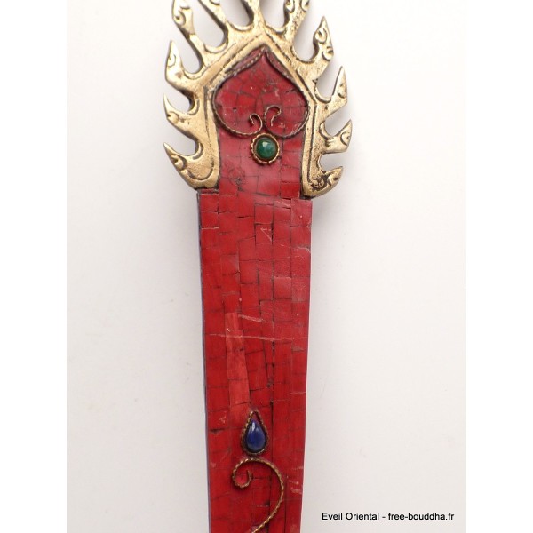 Epée de Manjushri sertie de pierres Objets rituels bouddhistes MJ1