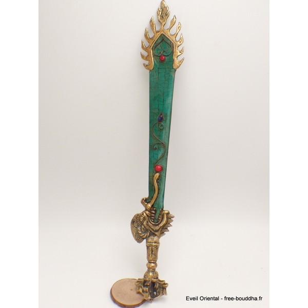 Epée de Manjushri sertie de pierres Objets rituels bouddhistes MJ1