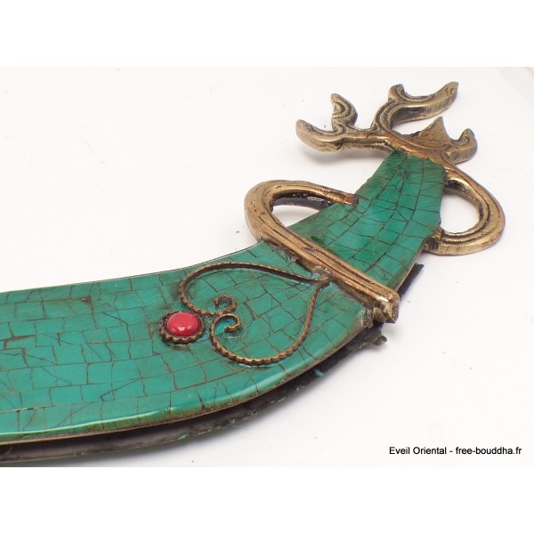 Epée de Manjushri courbe sertie de pierres Objets rituels bouddhistes MJ2