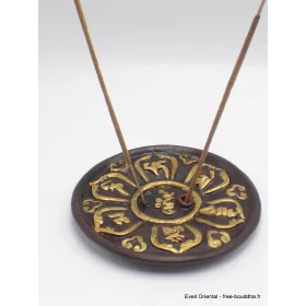 Porte encens tibétain mantra en terre cuite - Porte-encens tibétains