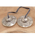 Tingshas tibétaines Dragons 6.5 cm couleur laiton Tingsha tibétaine cymbales TBDRA2