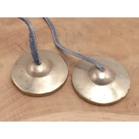 Tingshas tibétaines qualité supérieure 4,8 cm - Tingsha tibétaine cymbales