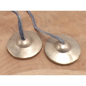 Tingshas tibétaines qualité supérieure 4,8 cm Tingsha tibétaine cymbales TQSPM