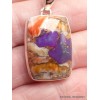 Pendentif Turquoise pourpre Spiny Oyster rectangulaire Bijoux en Turquoise Spiny Oyster LAM30