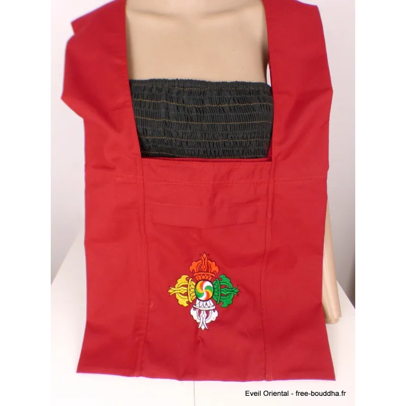 Sac de moine bouddhiste rouge Dordjé - Sacs tibétains et indiens