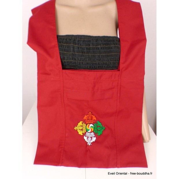 Sac de moine bouddhiste rouge Dordjé Sacs tibétains et indiens sac MO9