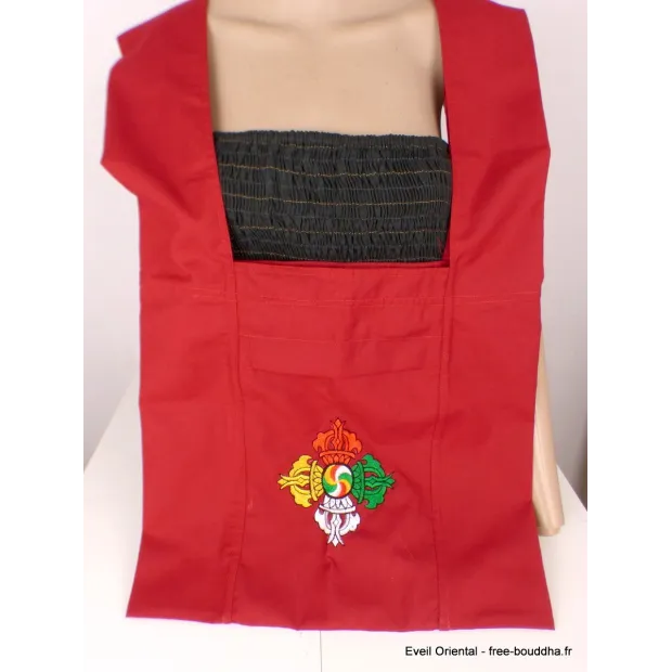 Sac de moine bouddhiste rouge Dordjé - Sacs tibétains et indiens