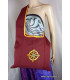 Sac de moine bouddhiste rouge Roue du Dharma Sacs tibétains et indiens sac MO10