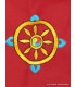 Sac de moine bouddhiste rouge Roue du Dharma Sacs tibétains et indiens sac MO10