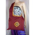 Sac de moine bouddhiste safran Roue du Dharma Sacs tibétains et indiens sac MO12