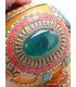 Grosse Boîte à bijoux tibétaine en Ambre Onyx Artisanat tibétain bouddhiste BAT8