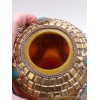 Grosse Boîte à bijoux tibétaine en Ambre Onyx Artisanat tibétain bouddhiste BAT8