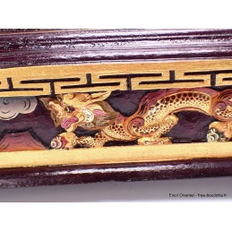 Gros porte-encens tibétain en bois Dragons Brûleurs et porte-encens PEBD1