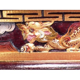 Gros porte-encens tibétain en bois Dragons Brûleurs et porte-encens PEBD1