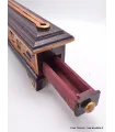 Gros porte-encens tibétain en bois Dragons - Porte-encens tibétains