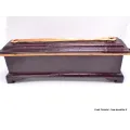 Gros porte-encens tibétain en bois Mantra de Chenrezi - Porte-encens tibétains