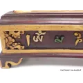 Gros porte-encens tibétain en bois Mantra de Chenrezi - Porte-encens tibétains