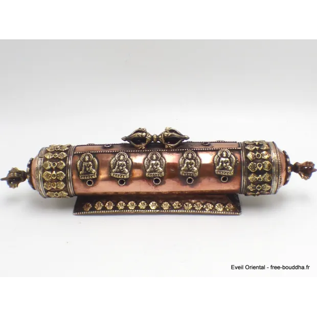Brûleur d'encens tibétain en cuivre Dordjé - Porte-encens tibétains