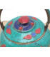 Théière bouddhiste cuivre turquoise Yeux de Bouddha Artisanat tibétain bouddhiste TH2