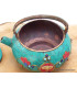 Théière bouddhiste cuivre turquoise Yeux de Bouddha Artisanat tibétain bouddhiste TH2
