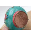 Théière bouddhiste cuivre turquoise Yeux de Bouddha - Artisanat tibétain bouddhiste