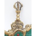 Kartika tibétain (drigug) laiton serti de pierres Kartika Tibétain Bouddhiste KD4