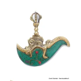 Kartika tibétain (drigug) laiton serti de pierres - Kartika Tibétain Bouddhiste