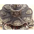 Porte-encens tibétain double Lotus en cuivre vieilli - Porte-encens tibétains