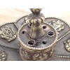 Brûleur d'encens tibétain double Lotus en cuivre vieilli Brûleurs et porte-encens AA25.6