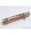 Porte encens tibétain cylindrique orné du Bouddha - Porte-encens tibétains