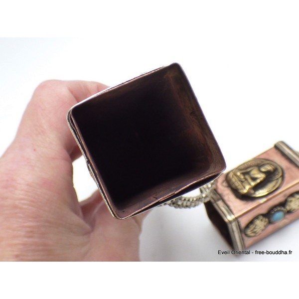 Porte encens tibétain cylindrique carré Dordjé Encens tibétains, accessoires PEC2