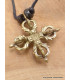 Collier tibétain double Dordjé tibétain en laiton Colliers tibétains et népalais ref27