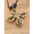 Collier tibétain double Dordjé tibétain en laiton - Colliers tibétains et népalais