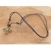 Collier tibétain double Dordjé tibétain en laiton Colliers tibétains et népalais ref27