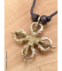 Collier tibétain double Dordjé tibétain en laiton Colliers tibétains et népalais ref27