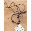 Collier tibétain pendentif Noeud sans fin turquoise Pendentifs tibétains bouddhistes ref 3700