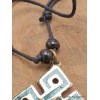 Collier tibétain pendentif Noeud sans fin turquoise Pendentifs tibétains bouddhistes ref 3700