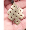 Collier tibétain pendentif Noeud sans fin turquoise Pendentifs tibétains bouddhistes ref 3700