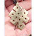 Collier tibétain pendentif Noeud sans fin turquoise - Colliers tibétains et népalais
