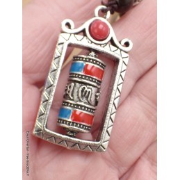 Porte-clé tibétain amulette Moulin à prières Amulette tibétaine, porte-clé BNP6