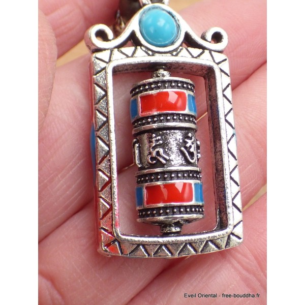 Porte-clé tibétain amulette Moulin à prières Amulette tibétaine, porte-clé BNP6