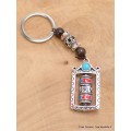 Porte-clé tibétain amulette Moulin à prières Amulette tibétaine, porte-clé BNP6