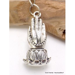 Porte-clé tibétain amulette mains jointes Amulette tibétaine, porte-clé BNP7