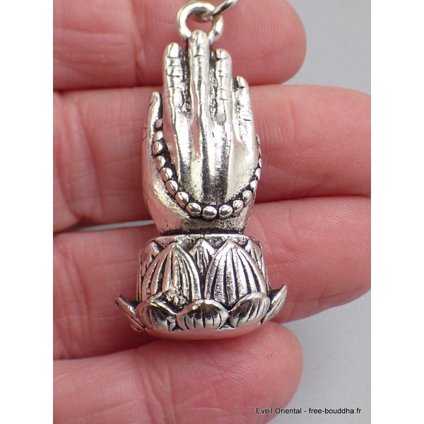 Porte-clé tibétain amulette mains jointes Amulette tibétaine, porte-clé BNP7