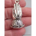 Porte-clé tibétain amulette mains jointes Amulette tibétaine, porte-clé BNP7