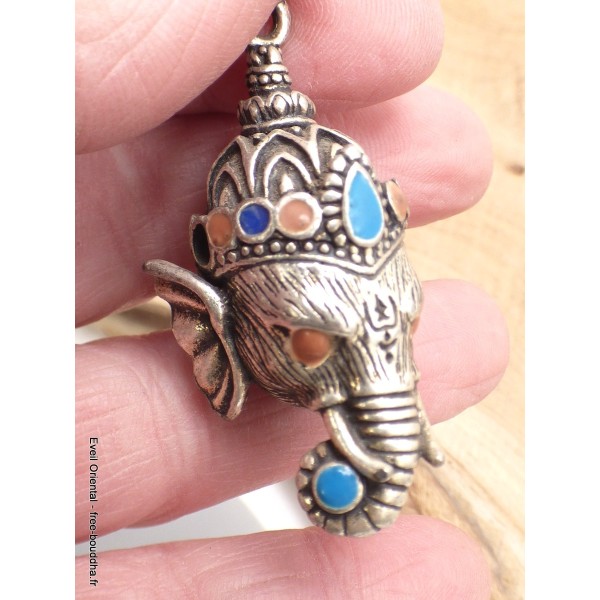 Porte-clé tibétain amulette Ganesh Objets Ganesh BNP8